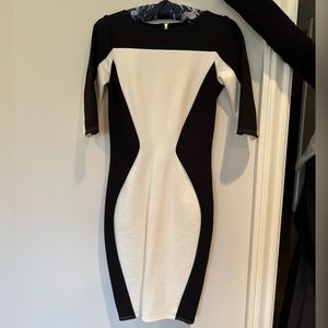 Closet London. Black and white dress